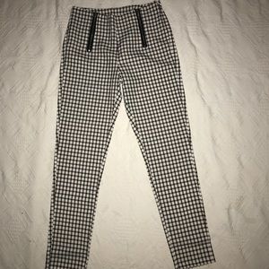 Gingham print pants